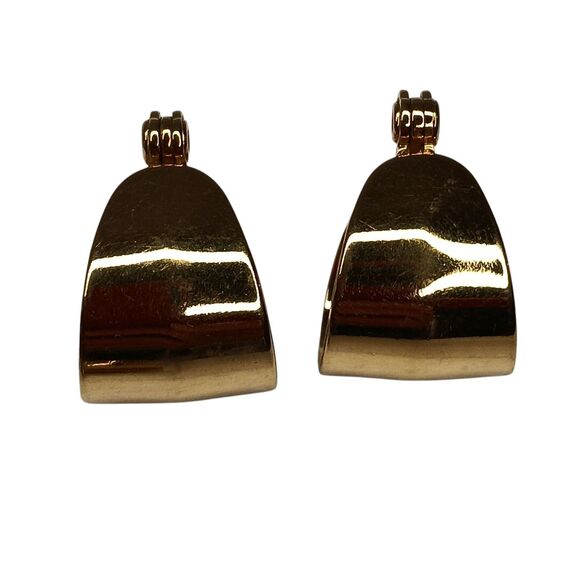 VTG Lot Of 3 Pierced Earrings Gold Hoop, Black W/ Rhinestones, Silvertone Swirl - Picture 5 of 8